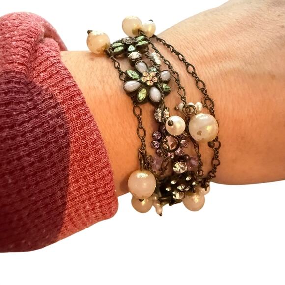 Sorrelli Crystal Multi Chain Bracelet - Picture 1 of 10